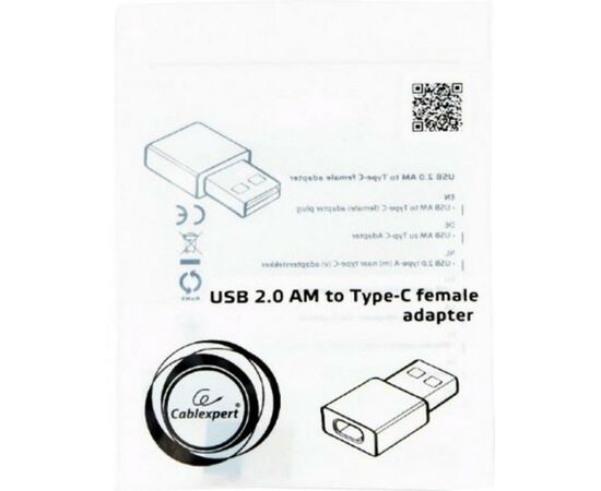 Переходник USB2.0, А-папа/C-мама Cablexpert (A-USB2-AMCF-01), изображение 3