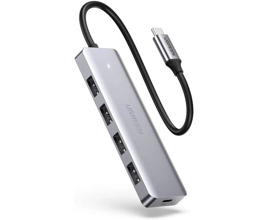Концентратор Ugreen CM219 HUB Type-C - 3xUSB with MicroUSB Power Port (Gray) (70336)