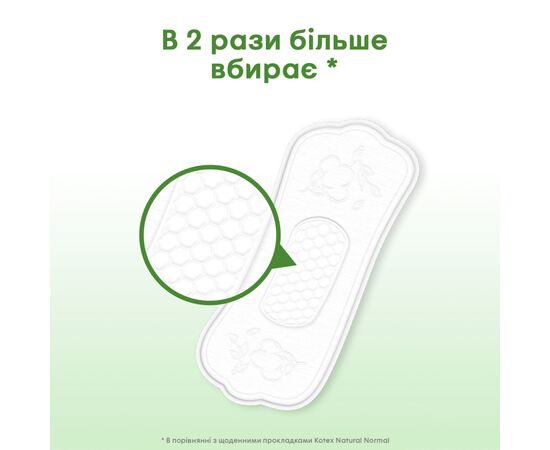 Щоденні прокладки Kotex Natural Normal+ 36 шт. (5029053548975), зображення 4 Щоденні прокладки Kotex Natural Normal+ 36 шт. (5029053548975), зображення 4