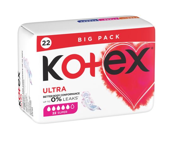 Гигиенические прокладки Kotex Ultra Super 22 шт. (5029053569123), изображение 3 Гигиенические прокладки Kotex Ultra Super 22 шт. (5029053569123), изображение 3