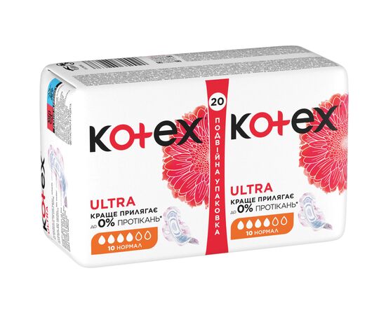 Гігієнічні прокладки Kotex Ultra Normal 20 шт. (5029053542638), зображення 3 Гігієнічні прокладки Kotex Ultra Normal 20 шт. (5029053542638), зображення 3