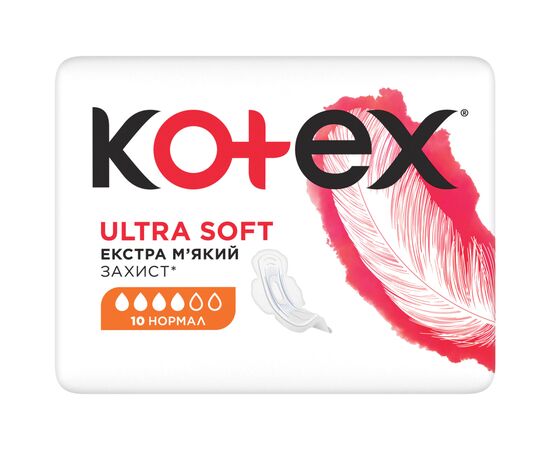 Гигиенические прокладки Kotex Ultra Soft Normal 10 шт. (5029053542669), изображение 2 Гигиенические прокладки Kotex Ultra Soft Normal 10 шт. (5029053542669), изображение 2