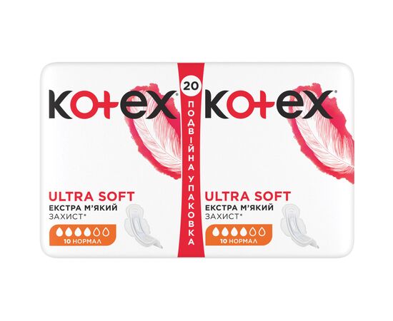 Гигиенические прокладки Kotex Ultra Soft Normal 20 шт. (5029053542676), изображение 2 Гигиенические прокладки Kotex Ultra Soft Normal 20 шт. (5029053542676), изображение 2