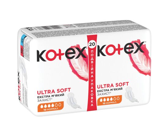 Гигиенические прокладки Kotex Ultra Soft Normal 20 шт. (5029053542676), изображение 3 Гигиенические прокладки Kotex Ultra Soft Normal 20 шт. (5029053542676), изображение 3