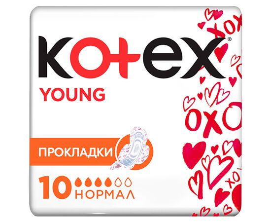 Гігієнічні прокладки Kotex Young Normal 10 шт. (5029053542881)