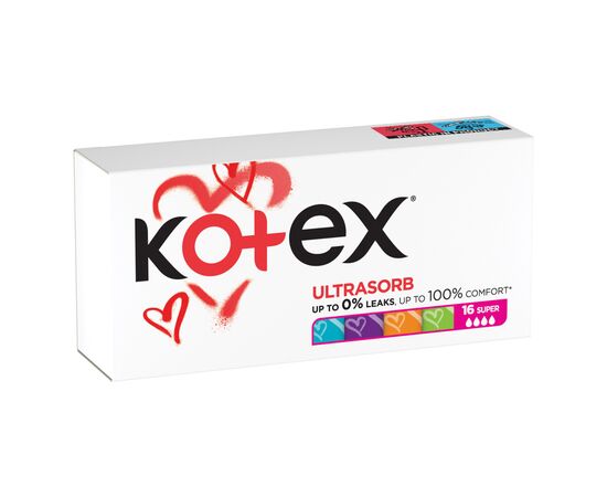Тампоны Kotex Super 16 шт. (5029053534572), изображение 2 Тампоны Kotex Super 16 шт. (5029053534572), изображение 2
