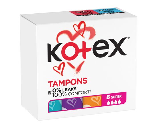 Тампоны Kotex Super 8 шт. (5029053534541), изображение 2 Тампоны Kotex Super 8 шт. (5029053534541), изображение 2