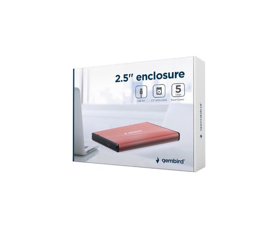 Карман внешний Gembird 2.5", USB3.0 pink (EE2-U3S-3-P), изображение 2 Карман внешний Gembird 2.5", USB3.0 pink (EE2-U3S-3-P), изображение 2