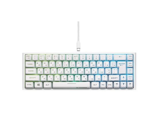 Клавиатура 2E GAMING KG350 RGB 68key USB White (2E-KG350UWT), изображение 2 Клавиатура 2E GAMING KG350 RGB 68key USB White (2E-KG350UWT), изображение 2