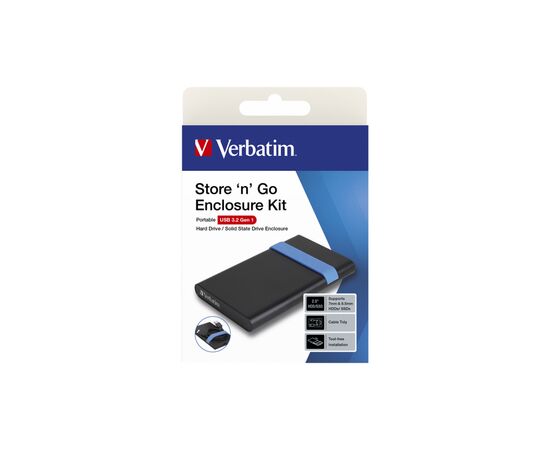 Карман внешний Verbatim SSD\HDD 2.5" USB 3.2 GEN 1-SuperSpeed (53106), изображение 10 Карман внешний Verbatim SSD\HDD 2.5" USB 3.2 GEN 1-SuperSpeed (53106), изображение 10