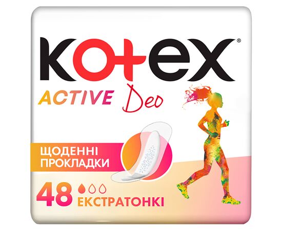 Ежедневные прокладки Kotex Active Deo Extra Thin 48 шт. (5029053547886)