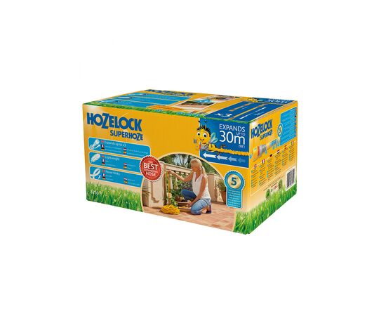 Поливочный шланг HoZelock 30м растяжной Superhoze в боксе+коннекторы (7062), изображение 8