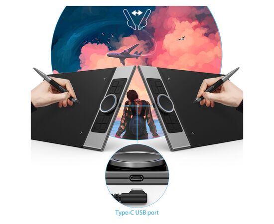 Графический планшет XP-Pen Deco Pro Black (Deco Pro M), изображение 8 Графический планшет XP-Pen Deco Pro Black (Deco Pro M), изображение 8