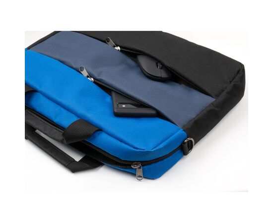 Сумка для ноутбука Vinga 15.6" NB112 black/blue (NB112BB), изображение 5 Сумка для ноутбука Vinga 15.6" NB112 black/blue (NB112BB), изображение 5