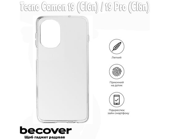 Чехол для моб. телефона BeCover Tecno Camon 19 (CI6n) / 19 Pro (CI8n) Transparancy (708659)