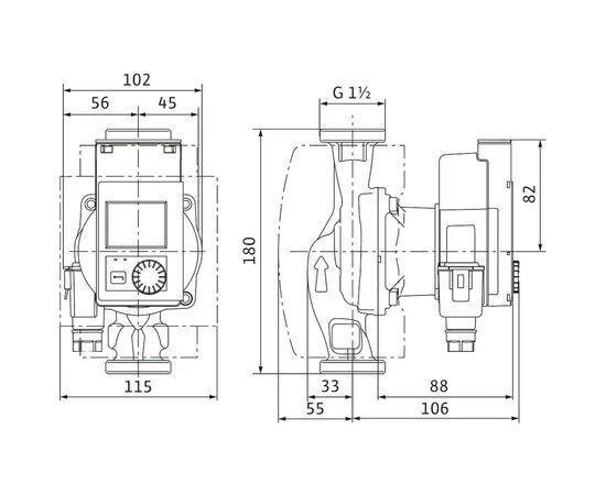 Циркуляционный насос Wilo Stratos PICO 25/0.5-6, 1/2", 10 бар, 180 мм, 40 Вт (4244395), изображение 2 Циркуляционный насос Wilo Stratos PICO 25/0.5-6, 1/2", 10 бар, 180 мм, 40 Вт (4244395), изображение 2