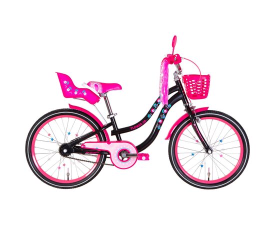 Велосипед Formula 20" Flower Premium рама-10" 2022 Black/Pink (OPS-FRK-20-173)