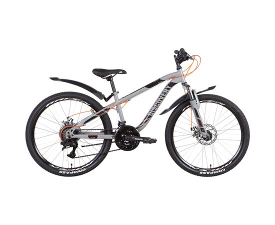 Велосипед Discovery 24" Flint AM DD рама-13" 2022 Light Grey/Black (OPS-DIS-24-271)