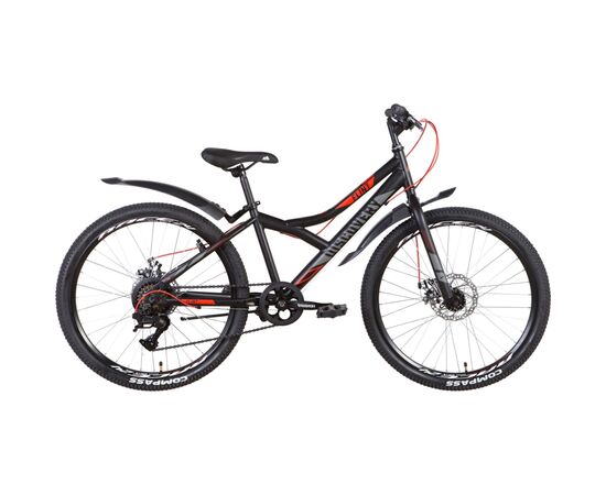 Велосипед Discovery 24" Flint DD рама-13" 2022 Black (OPS-DIS-24-279)