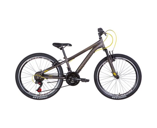 Велосипед Discovery 24" Rider AM Vbr рама-11,5" 2022 Grey/Yellow (OPS-DIS-24-313)