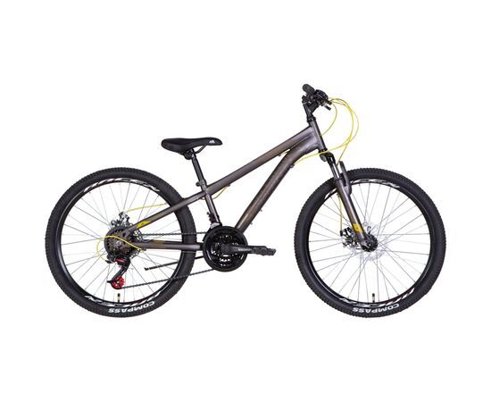 Велосипед Discovery 24" Rider AM DD рама-11,5" 2022 Grey/Yellow (OPS-DIS-24-308)