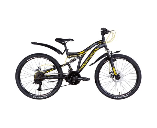 Велосипед Discovery 24" Rocket AM2 DD рама-15" 2022 Black/Yellow (OPS-DIS-24-295)