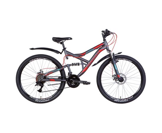 Велосипед Discovery 26" Canyon AM2 DD рама-17,5" 2022 Grey/Red (OPS-DIS-26-446)