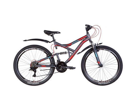 Велосипед Discovery 26" Canyon AM2 Vbr рама-17,5" 2022 Grey/Red (OPS-DIS-26-450)