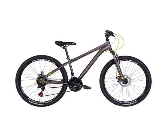 Велосипед Discovery 26" Rider AM DD рама-13" 2022 Dark Grey/Yellow (OPS-DIS-26-521)