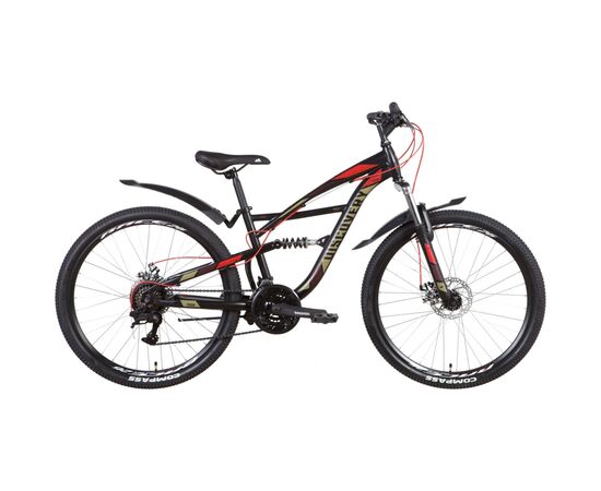Велосипед Discovery 26" Tron AM2 DD рама-15" 2022 Black/Khaki (OPS-DIS-26-507)
