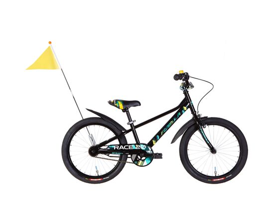 Велосипед Formula 20" Race рама-10" 2022 Black/Yellow (OPS-FRK-20-179)