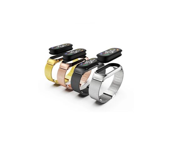 Ремешок для фитнес браслета BeCover Metal для Xiaomi Mi Smart Band 7 Rose Gold (707496), изображение 2