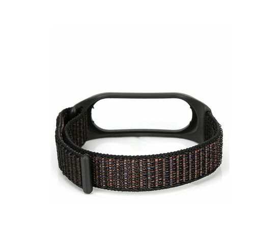 Ремешок для фитнес браслета BeCover Nylon Style для Xiaomi Mi Smart Band 7 Black (707655), изображение 2