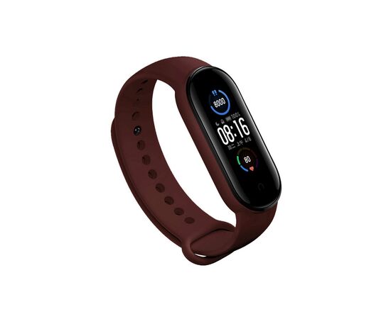 Ремешок для фитнес браслета BeCover Silicone для Xiaomi Mi Smart Band 5/6/7 Red Wine (705557)