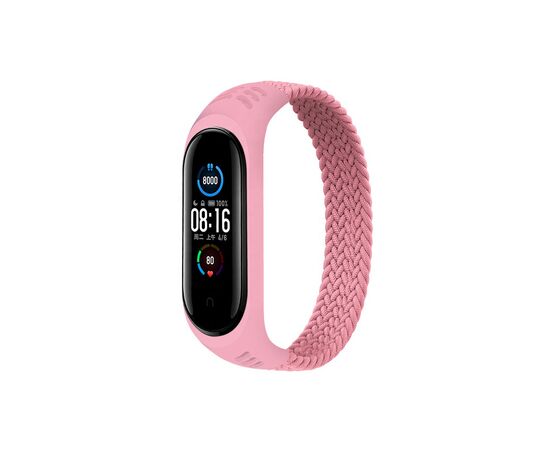 Ремешок для фитнес браслета BeCover Elastic Nylon Style для Xiaomi Mi Smart Band 5/6 (Size M) Pink (706152)