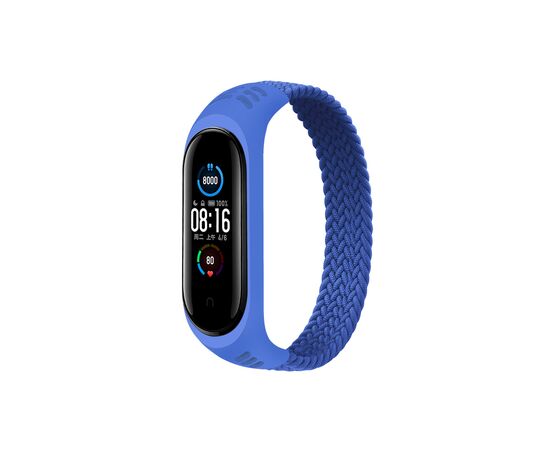 Ремінець до фітнес браслета BeCover Elastic Nylon Style для Xiaomi Mi Smart Band 5/6 (Size S) Deep Blue (706138)