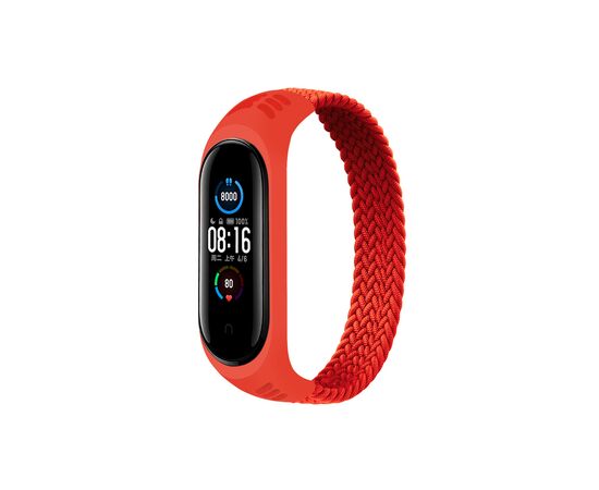 Ремінець до фітнес браслета BeCover Elastic Nylon Style для Xiaomi Mi Smart Band 5/6 (Size S) Red (706144)