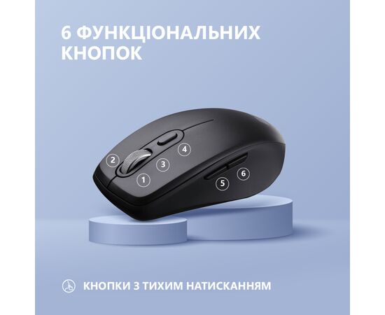 Мышка 2E MF225 Silent Wireless/Bluetooth Black (2E-MF225WBK), изображение 4 Мышка 2E MF225 Silent Wireless/Bluetooth Black (2E-MF225WBK), изображение 4