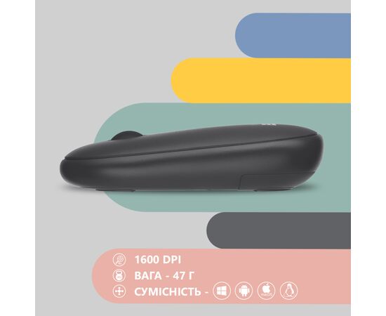 Мышка 2E MF300 Silent Wireless/Bluetooth Graphite Black (2E-MF300WBK), изображение 6 Мышка 2E MF300 Silent Wireless/Bluetooth Graphite Black (2E-MF300WBK), изображение 6