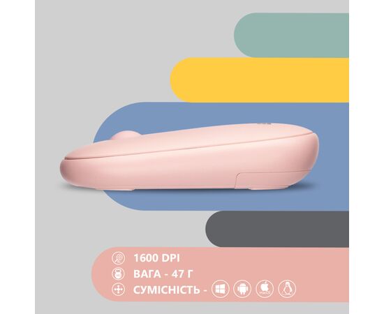 Мышка 2E MF300 Silent Wireless/Bluetooth Mallow Pink (2E-MF300WPN), изображение 6 Мышка 2E MF300 Silent Wireless/Bluetooth Mallow Pink (2E-MF300WPN), изображение 6