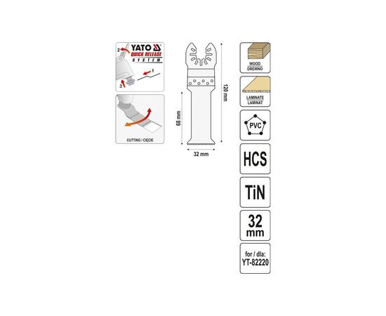 Полотно Yato для реноватора (YT-34710), изображение 2 Полотно Yato для реноватора (YT-34710), изображение 2