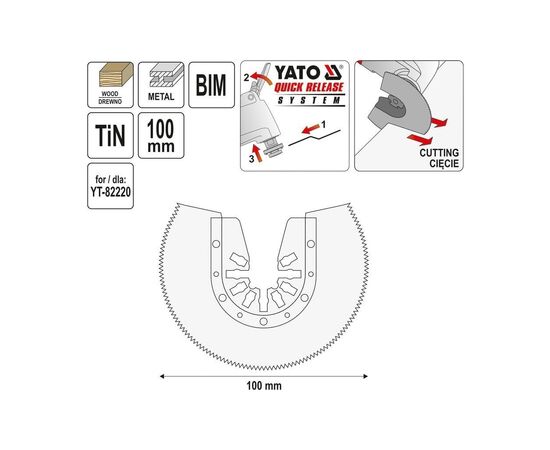 Полотно Yato для реноватора (YT-34711), зображення 2 Полотно Yato для реноватора (YT-34711), зображення 2