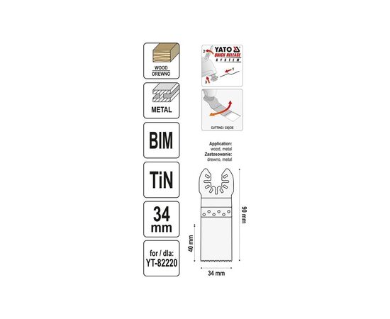 Полотно Yato для реноватора (YT-34712), изображение 2