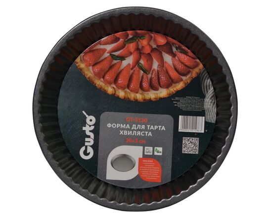 Форма для выпечки Gusto Wave 20 x 3 см (GT-3120), изображение 2 Форма для выпечки Gusto Wave 20 x 3 см (GT-3120), изображение 2