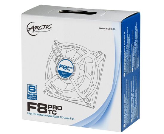 Кулер для корпуса Arctic F8 PRO TC (AFACO-08PT0-GBA01), изображение 5 Кулер для корпуса Arctic F8 PRO TC (AFACO-08PT0-GBA01), изображение 5