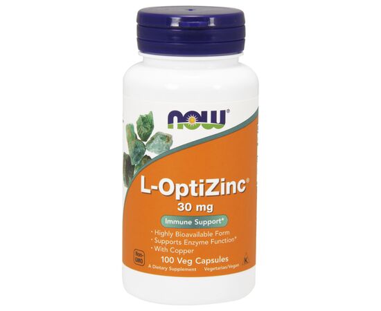 Минералы Now Foods L-ОптиЦинк 30 мг, L-OptiZinc, 100 вегетарианских капсул (NOW-01510)
