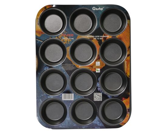 Форма для выпечки Gusto Muffin на 12 шт 35 x 27 x 3 см (GT-3135)
