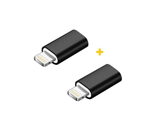 Переходник MicroUSB to Lightning AC-005 2 pcs XoKo (XK-AC005-BK2)