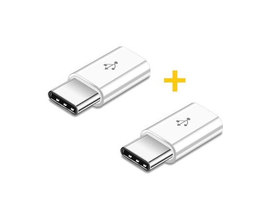Переходник MicroUSB to Type-C AC-014 2 pcs XoKo (XK-AC014-WHT2)