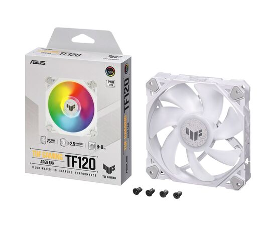 Кулер для корпуса ASUS TUF GAMING TF120 ARGB (90DA0033-B09000), изображение 10 Кулер для корпуса ASUS TUF GAMING TF120 ARGB (90DA0033-B09000), изображение 10